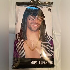 Halloween costume wig Rick James, Super Freak, 80’s Halloween costume Pimp Wig